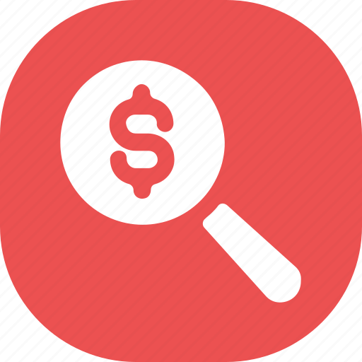 Dollar, magnifier, money, search icon - Download on Iconfinder