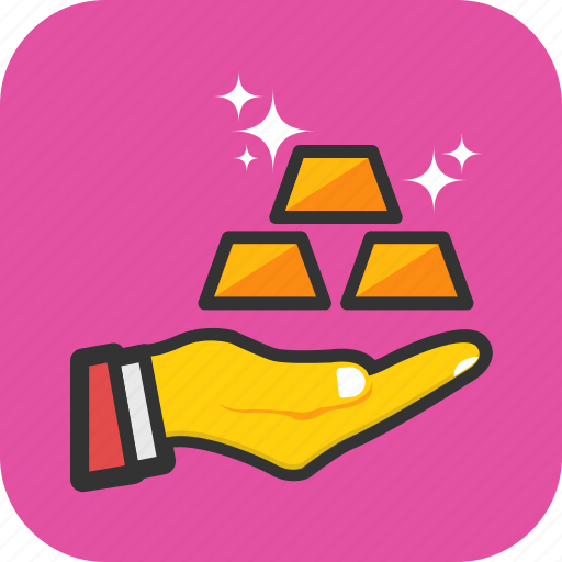 Gold, gold biscuits, gold ingots, gold stack, solid gold icon - Download on Iconfinder