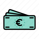 bills, cash, euro, finance, money