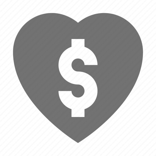 Dollar heart, favorite sign, finance, heart shape, heart sign icon - Download on Iconfinder
