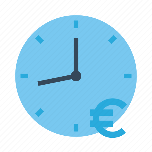 Clock, euro, money, time, time is money icon - Download on Iconfinder