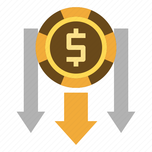 Income, revenue, depreciation, expense, decrease icon - Download on Iconfinder