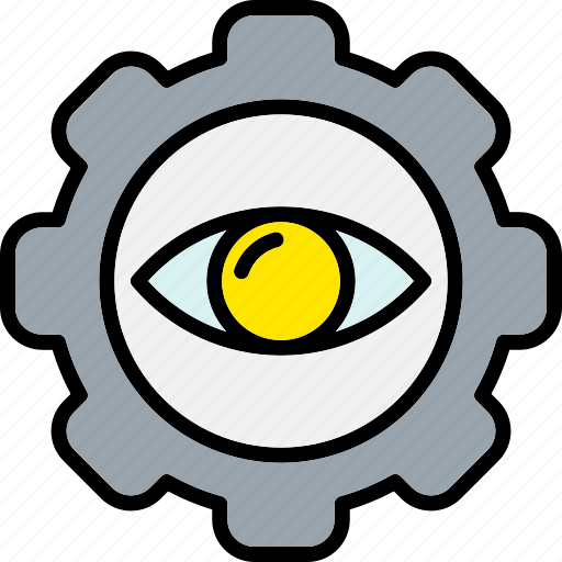 Eye, gear, setting, see icon - Download on Iconfinder