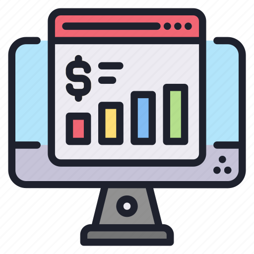 Datum, analysis, chart, computer, statistic, finance, money icon - Download on Iconfinder