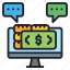 message, money, monitor, computer, finance 