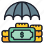 money, protection, umbrella, insurance, finance 