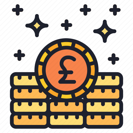 Pounds, currency, sterling, coins, finance, money icon - Download on Iconfinder