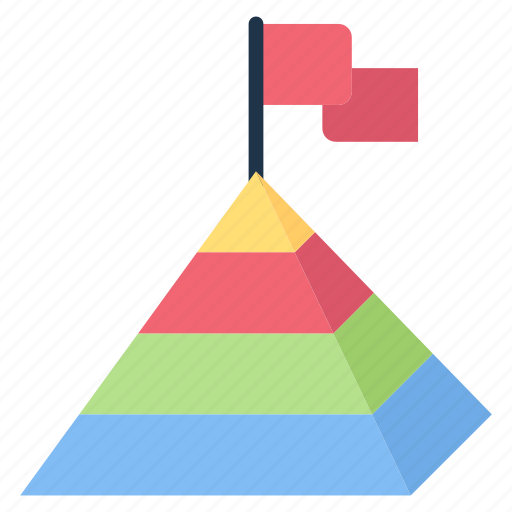 Goal, pyramid, steps, success, flag, finance, money icon - Download on Iconfinder