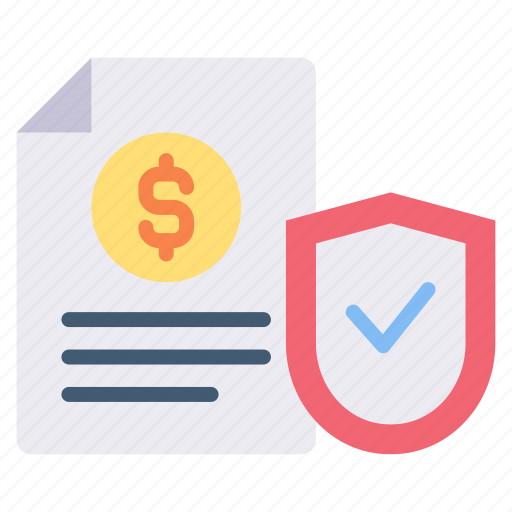 Insurance, shield, paper, protection, finance, money icon - Download on Iconfinder