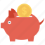 budget, piggy bank, savings icon 