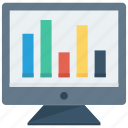 analytics, chart, computer, graph, laptop, monitoring, statistics icon