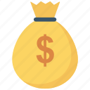 bag, cash, finance, loot, money, pay, payment icon