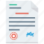 agreement, award, business, contract, document, guarantee, signature icon 
