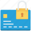 credit card, lock, security icon 