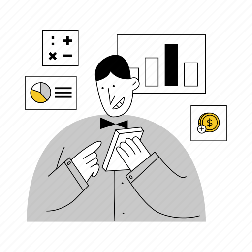 Finance, calculation, business, financial, money, investment, growth illustration - Download on Iconfinder