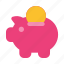 piggy, bank, save, money, cost, saving, coin, business, and, finance 