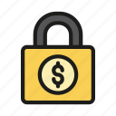 .svg, dollar lock, extension, direction, file, document