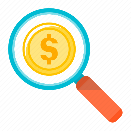 Finance, funds, search, search funds, magnifier icon - Download on Iconfinder
