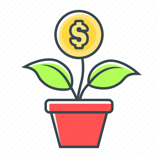 Finance, growth, money, money growth, coin, flower icon - Download on Iconfinder