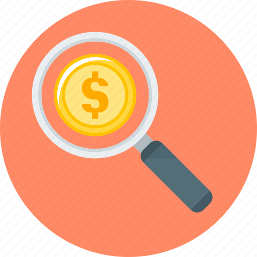 Finance, funds, search, magnifier, magnifying glass, search funds icon - Download on Iconfinder
