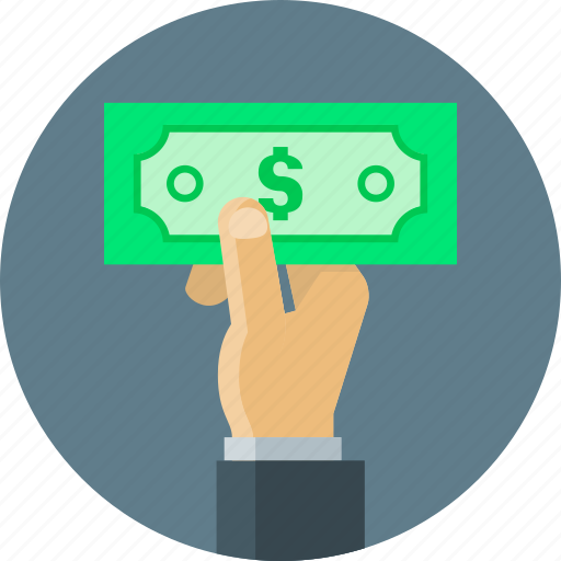 Cash, payment, dollar, hand, money, currency icon - Download on Iconfinder
