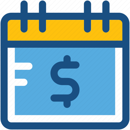 Calendar, dollar, schedule, timeframe, wall calendar icon - Download on Iconfinder