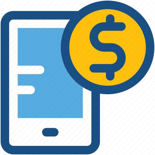 Dollars, mobile, online business, online money, online work icon - Download on Iconfinder