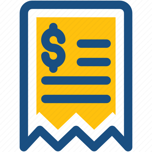 Cheque, dollar, receipt, receipt paper, voucher icon - Download on Iconfinder