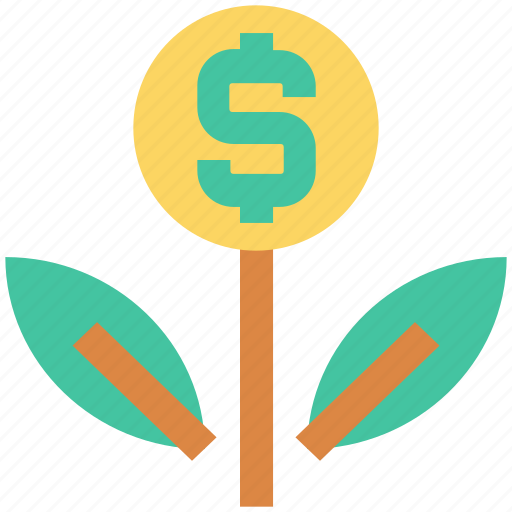 Business, coin, dollar, finance, flower, grow, plant icon - Download on Iconfinder