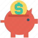 bank, box, coin, money, pig, piggy, saving