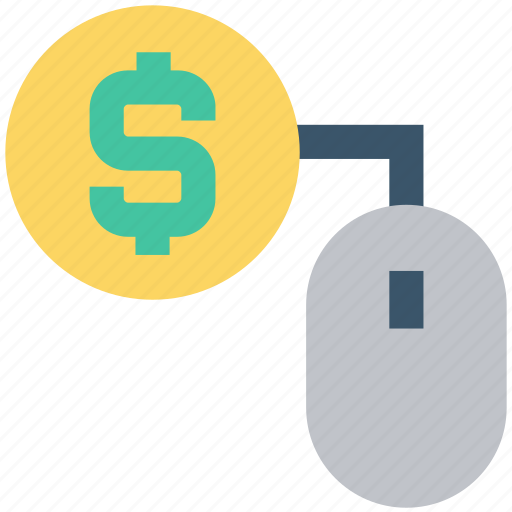 Cash, click, coin, dollar, dollar sign, mouse, ppc icon - Download on Iconfinder