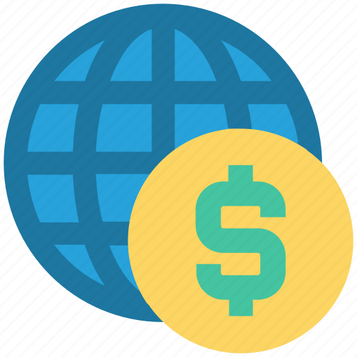 Browser, business, coin, dollar, finance, globe money, world icon - Download on Iconfinder