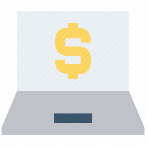 Dollar, finance, income, laptop, laptop pc, online banking, online business icon - Download on Iconfinder