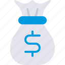 money, bag, flat icon, banking, investment, currency, cash