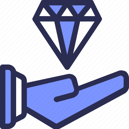 Banking, diamond, finance, give, hand, investment icon - Download on Iconfinder