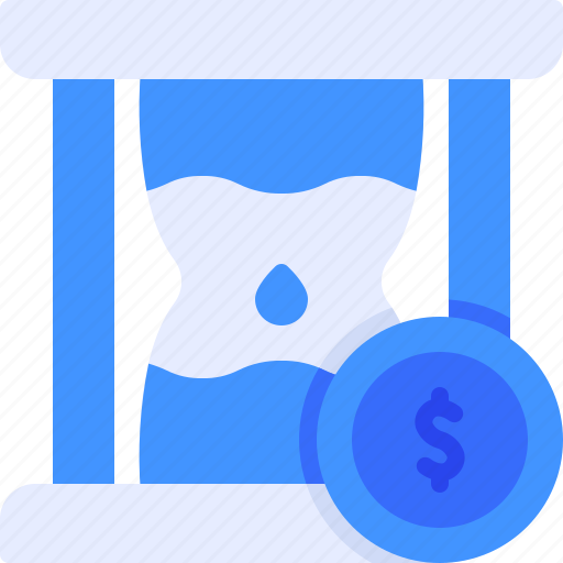 Hourglass, money, coin, sand, clock icon - Download on Iconfinder