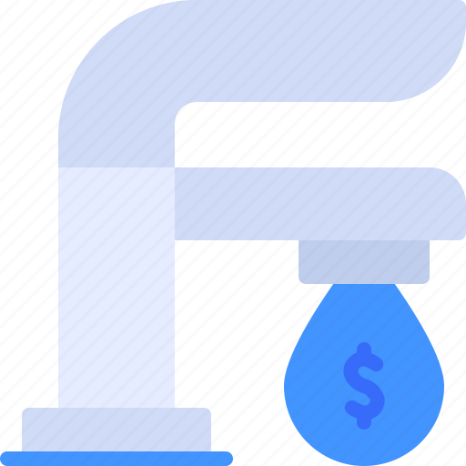 Liquidity, drop, money, water, faucet icon - Download on Iconfinder