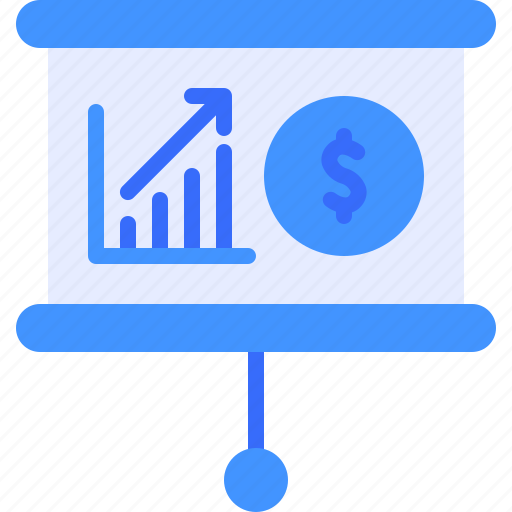 Presentation, board, money, statistics, growth icon - Download on Iconfinder