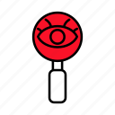 search, eye, magnifying, glass, insight, investigation