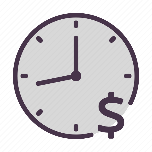 Clock, dollar, time, time is money icon - Download on Iconfinder