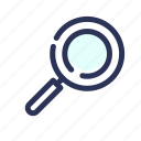 magnifying, glass, search, zoom, find, look for, tool, location, business, line art