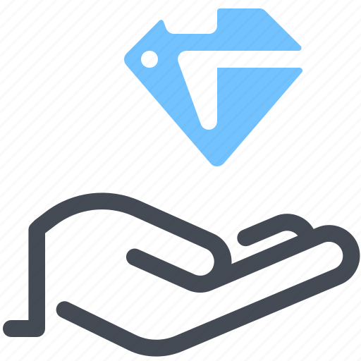 Business, diamond, finace, hand, income, money, receive icon - Download on Iconfinder
