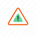 warning sign icon, alert, caution, hazard