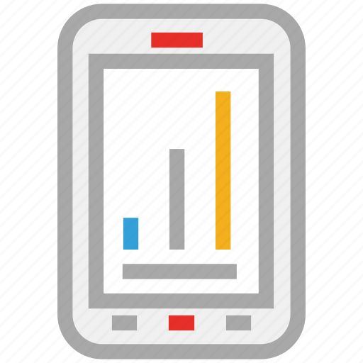 Chart display, mobile, online business, online business report icon - Download on Iconfinder