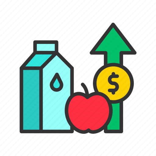 - inflation, money, recession, percentage, digital-money, bank, warning icon - Download on Iconfinder