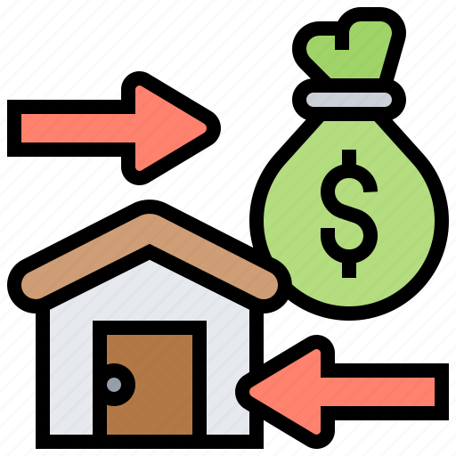 Debtor, house, loan, money, refinancing icon - Download on Iconfinder