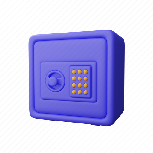 Safety, box, protection, safe, security, secure, money 3D illustration - Download on Iconfinder