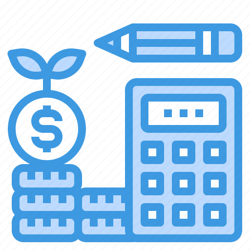 Budget, calculator, coins, money, pencil icon - Download on Iconfinder