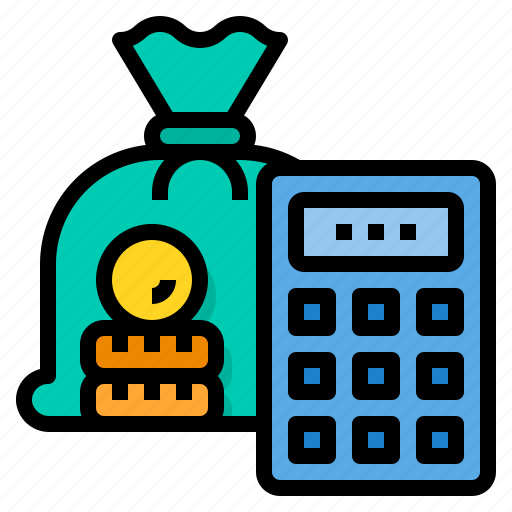 Bag, calculator, cost, finance, money, saving icon - Download on Iconfinder