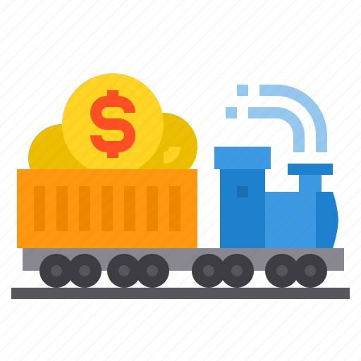 Business, coins, financial, train, transportation icon - Download on Iconfinder